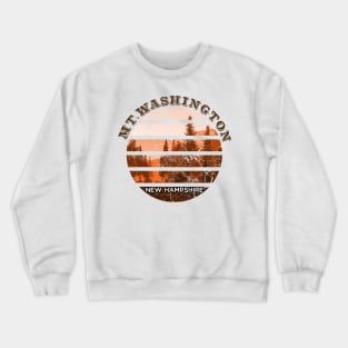 Mt Washington New Hampshire Retro Sunset Crewneck Sweatshirt